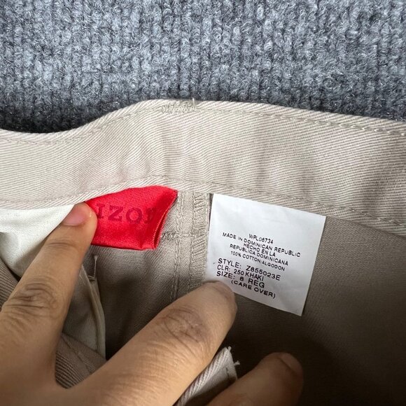 NEW IZOD‎ Boy's Pleated Trouser Pants Khaki SZ 8 - Picture 5 of 8